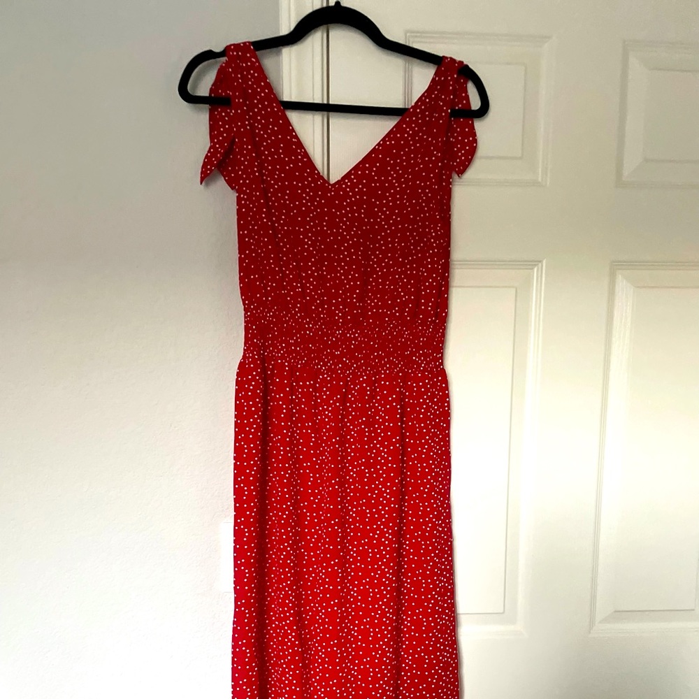 Red and White Polkadot Romper